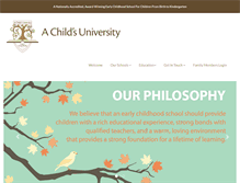 Tablet Screenshot of achildsuniversity.com